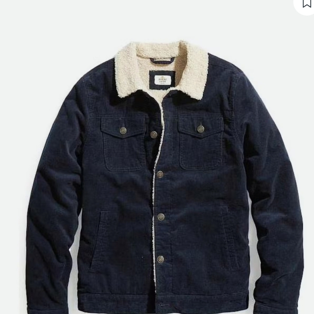 Marine LayerBoise Cord Sherpa Trucker in Sky Captain